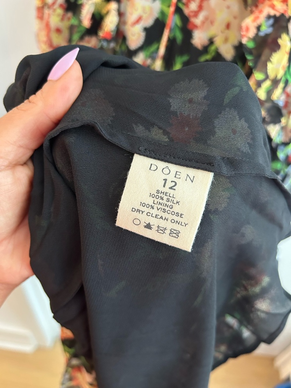 Doen Elisabeth Black Floral Maxi Dress - Picture 10 of 10